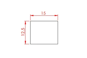 cleat footprint drawing 15mm by 12 5mm