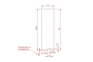 cleat section drawing 50mm height