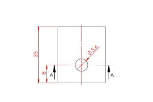 custom cleat top view hole position