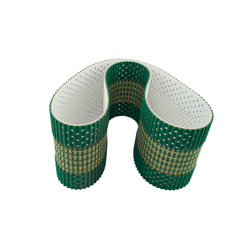 White Silicone Coated Perforated Toothed Belt with Teeth Removal
