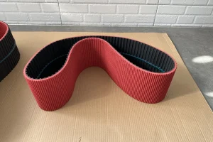 Endless Rubber Timing Belt With Red Rough Top